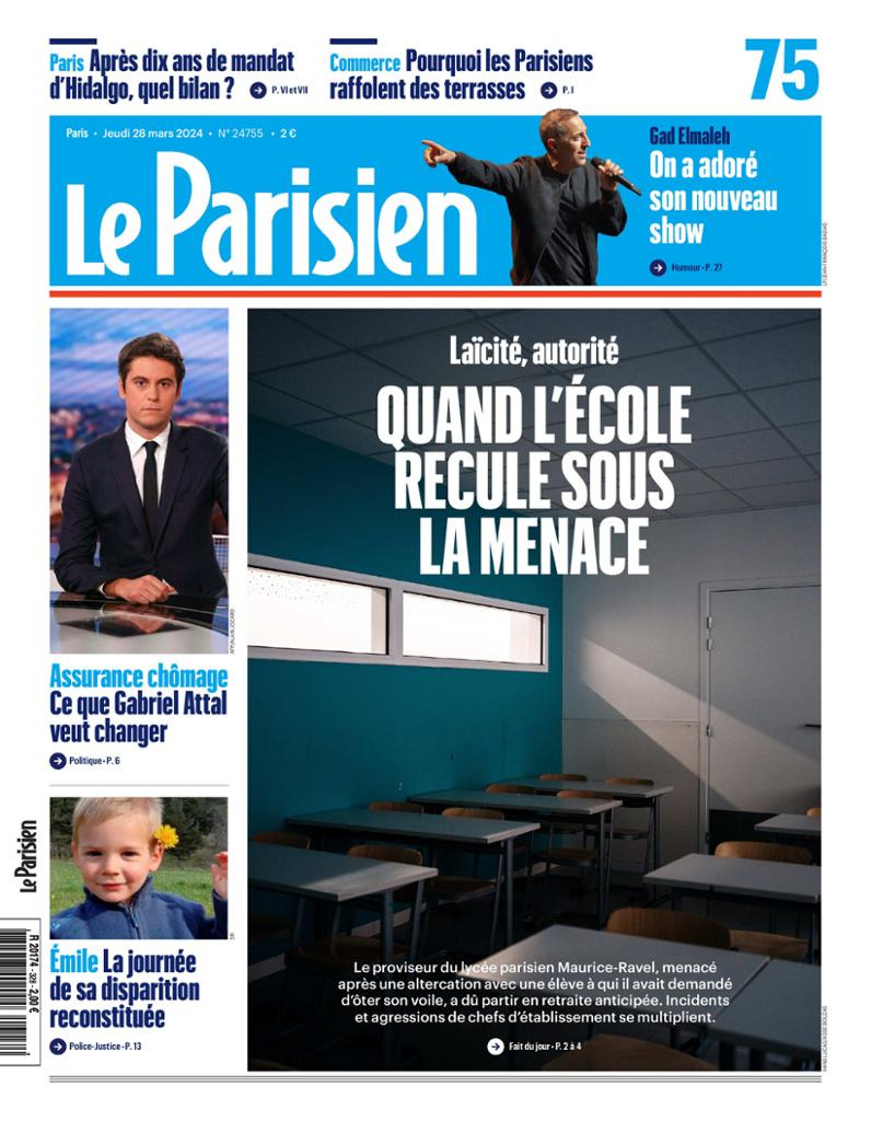 Prima Pagina Le Parisien 28/03/2024