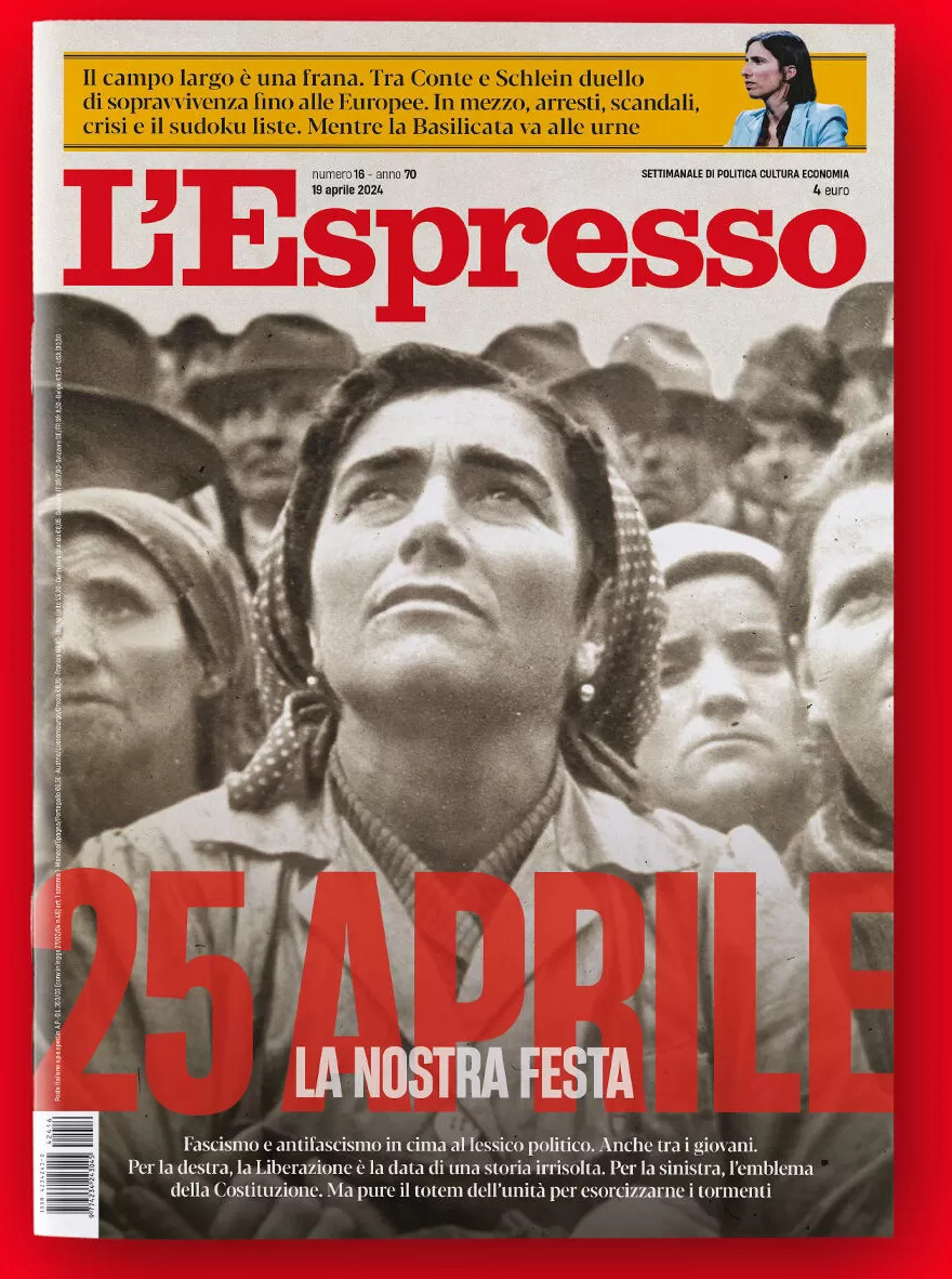Copertina L'Espresso 20/04/2024