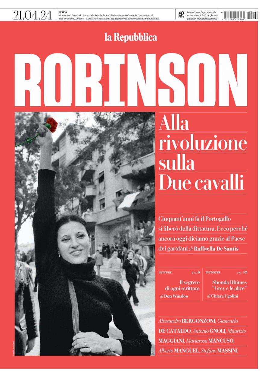 Copertina Robinson (La Repubblica) 21/04/2024