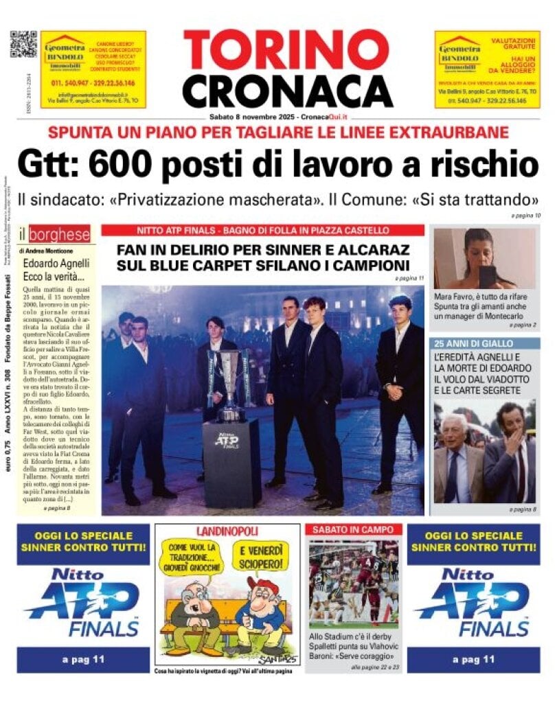 Prima Pagina CronacaQui 08/11/2025