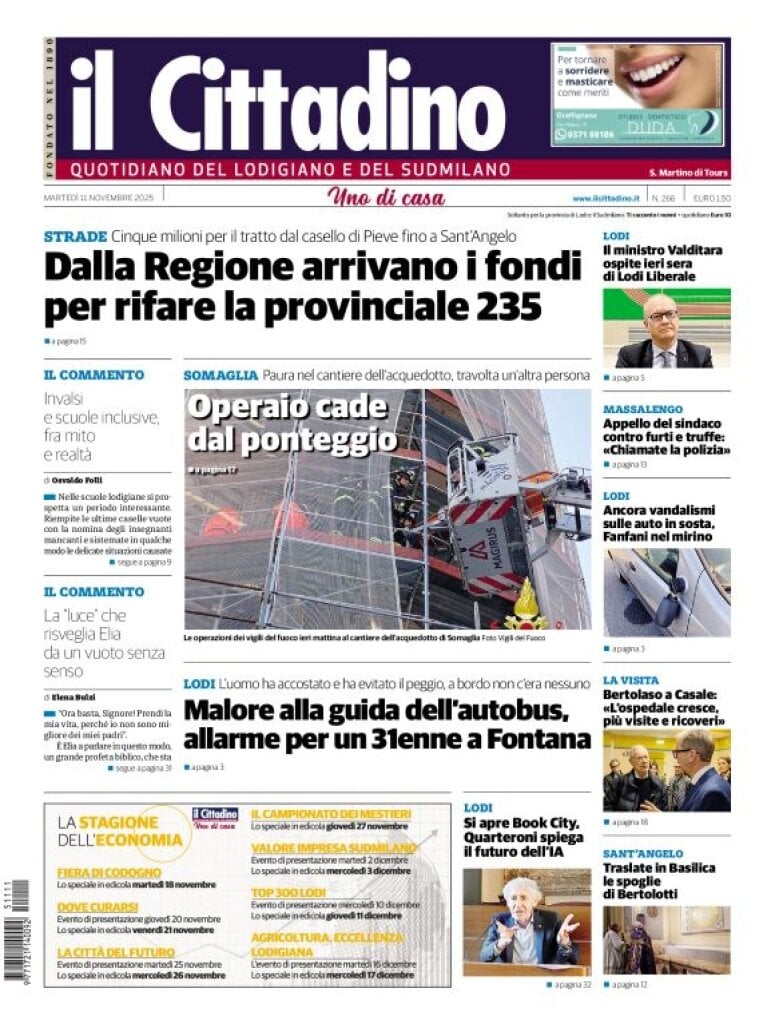 Prima Pagina Il Cittadino di Lodi 11/11/2025