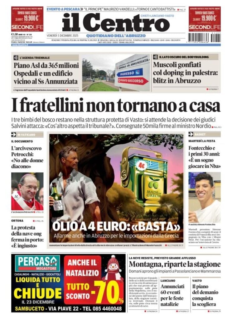 Prima Pagina Il Centro (Chieti) 05/12/2025