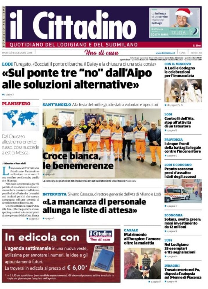 Prima Pagina Il Cittadino di Lodi 09/12/2025