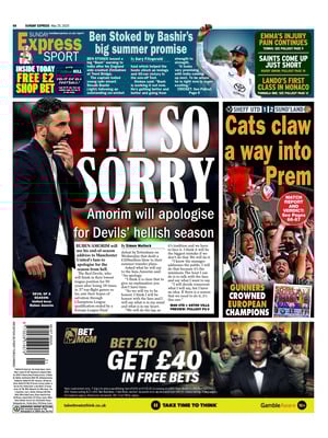 Prima Pagina "Daily Express SPORT"