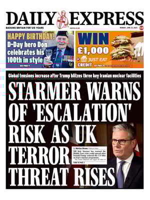 Prima Pagina "Daily Express"