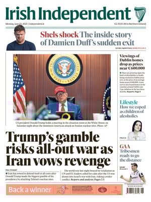 Prima Pagina "Irish Independent"