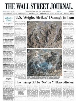 Prima Pagina "The Wall Street Journal"