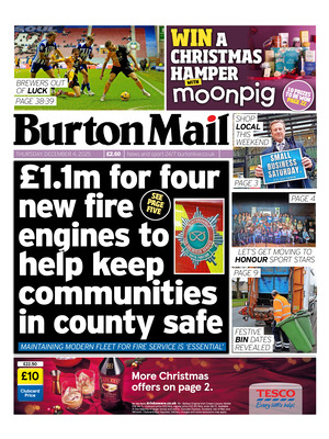 Prima Pagina "Burton Mail"