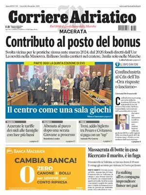 Prima Pagina "Corriere Adriatico (Macerata)"