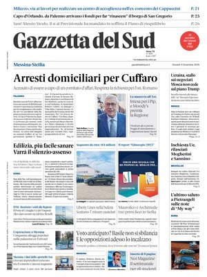 Prima Pagina "Gazzetta del Sud (Messina)"