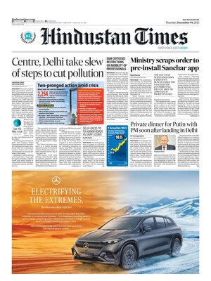 Prima Pagina "Hindustan Times"