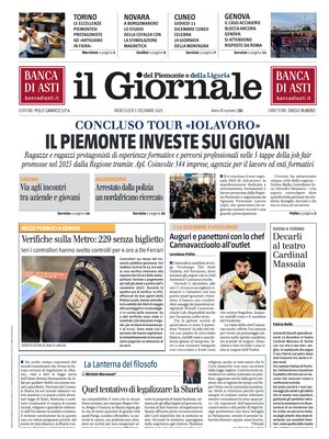 Prima Pagina "Il Giornale del Piemonte e della Liguria"