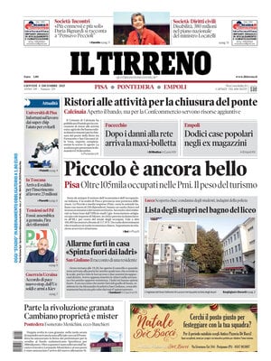Prima Pagina "Il Tirreno (Pisa, Pontedera)"
