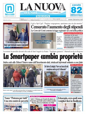 Prima Pagina "La Nuova del Sud (Basilicata)"