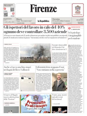 Prima Pagina "La Repubblica (Firenze)"