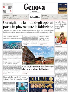 Prima Pagina "La Repubblica (Genova)"