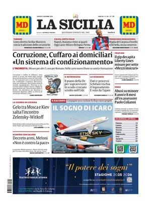 Prima Pagina "La Sicilia"