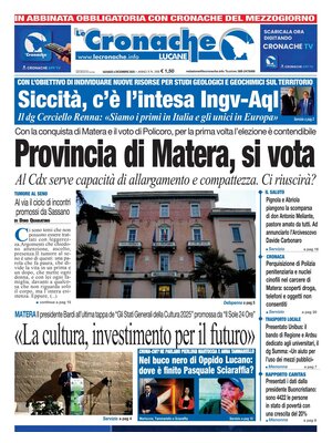 Prima Pagina "Le Cronache Lucane"