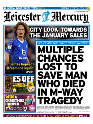 Prima Pagina "Leicester Mercury"