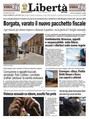Prima Pagina "Libertà Sicilia"