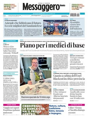 Prima Pagina "Messaggero Veneto (Pordenone)"