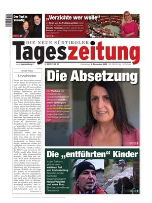 Prima Pagina "Die Neue Südtiroler Tageszeitung"