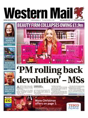 Prima Pagina "Western Mail (Wales)"
