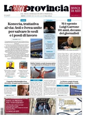 Prima Pagina "La Nuova Provincia (Asti)"