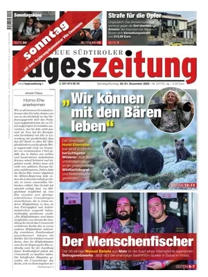 Prima Pagina "Die Neue Südtiroler Tageszeitung"