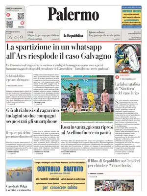 Prima Pagina "La Repubblica (Palermo)"