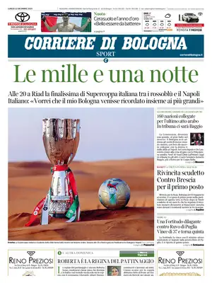 Prima Pagina "Corriere di Bologna"