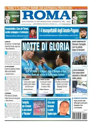 Prima Pagina "Il Roma (Quotidiano di Napoli)"