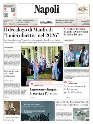 Prima Pagina "La Repubblica (Napoli)"