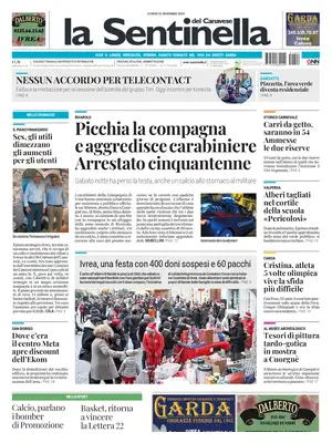 Prima Pagina "La Sentinella del Canavese"