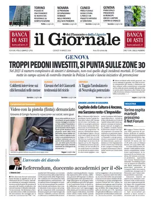 Prima Pagina "Il Giornale del Piemonte e della Liguria"