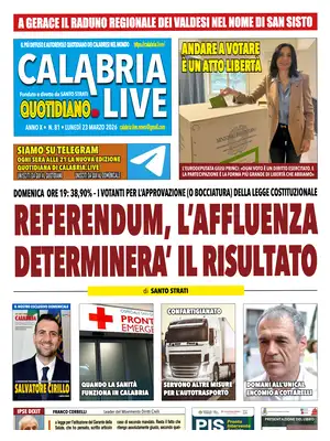 Prima Pagina "Calabria Live"