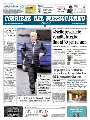 Prima Pagina "Corriere del Mezzogiorno | Campania"