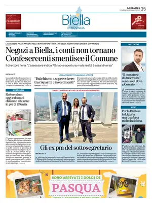 Prima Pagina "La Stampa | Biella"