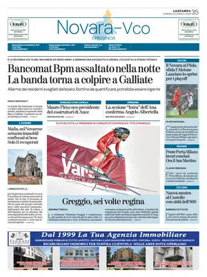 Prima Pagina "La Stampa | Novara e Verbania | VCO"
