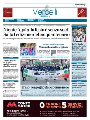 Prima Pagina "La Stampa | Vercelli"