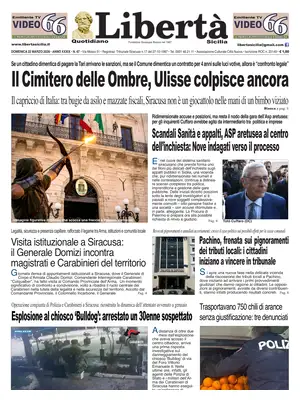 Prima Pagina "Libertà Sicilia"