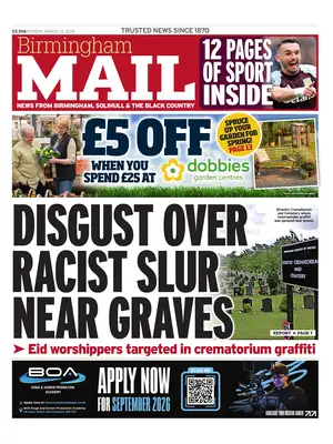 Prima Pagina "Birmingham Mail"