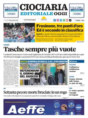 Prima Pagina "Ciociaria Editoriale Oggi"