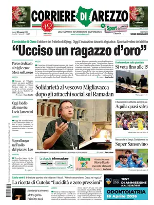 Prima Pagina "Corriere di Arezzo"