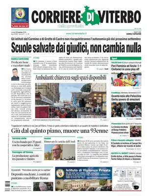 Prima Pagina "Corriere di Viterbo"