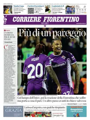 Prima Pagina "Corriere Fiorentino"