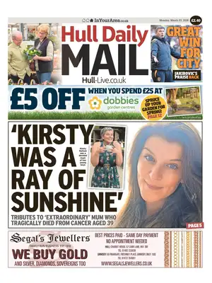 Prima Pagina "Hull Daily Mail"