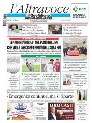 Prima Pagina "Il Quotidiano del Sud | Catanzaro"