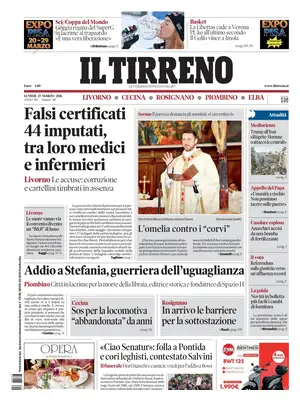 Prima Pagina "Il Tirreno | Livorno, Cecina, Rosignano, Piombino, Elba"