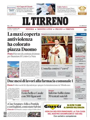 Prima Pagina "Il Tirreno | Firenze, Prato, Pistoia, Montecatini"